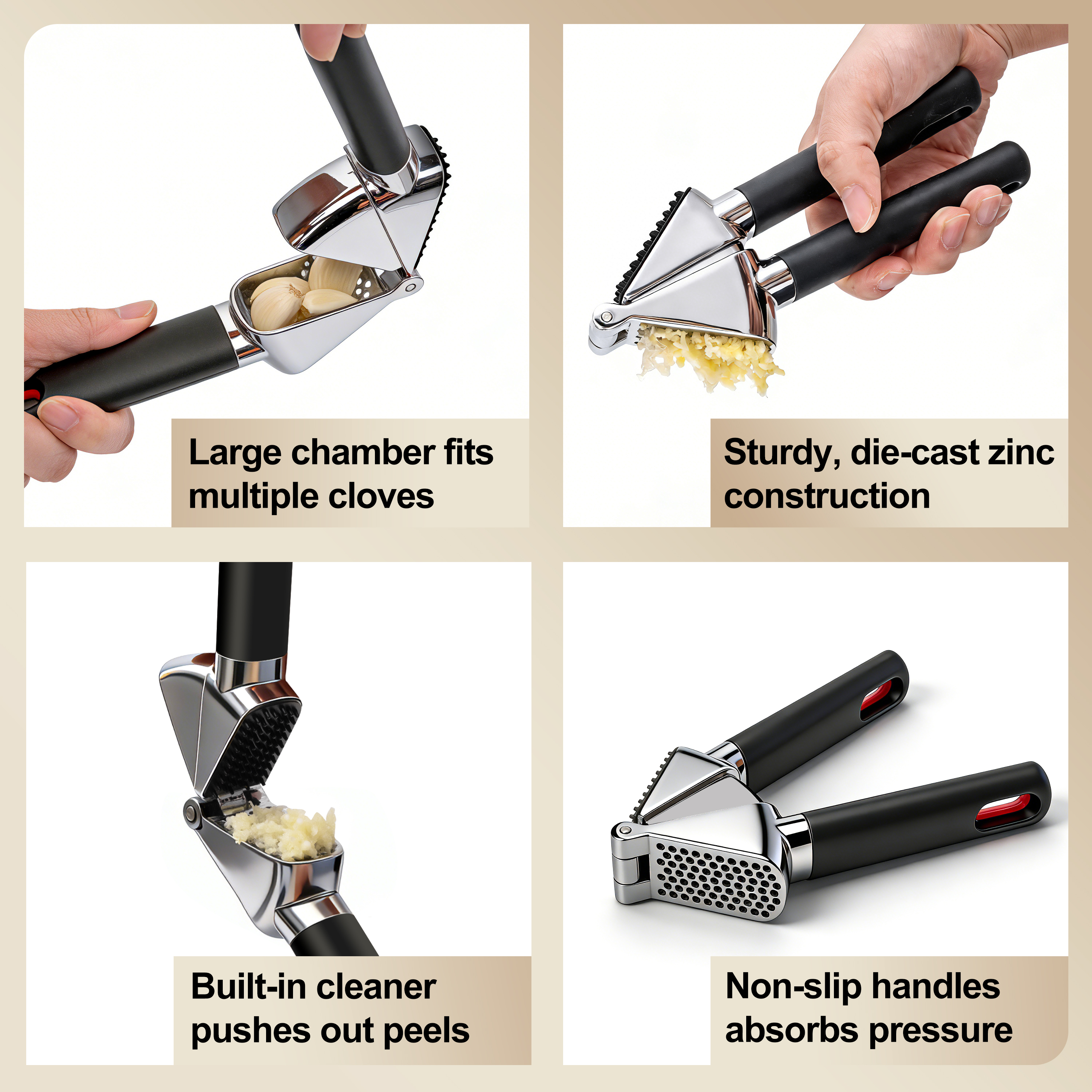 3WAVES Garlic Press — feature breakdown