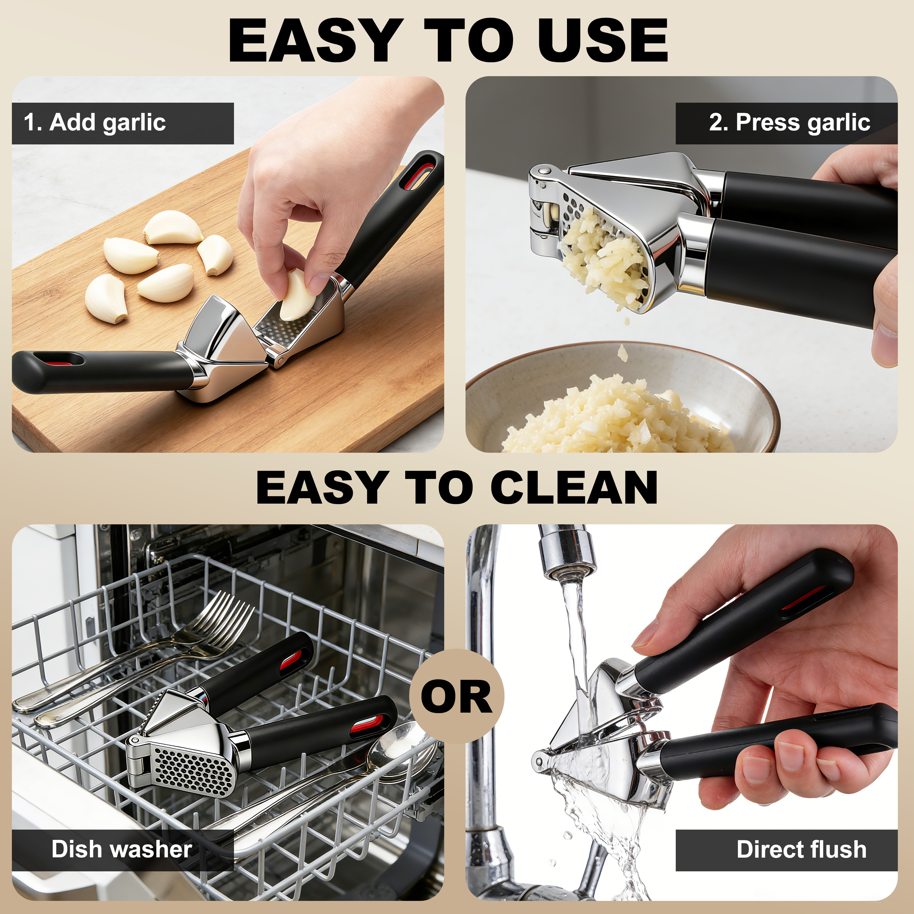 3WAVES Garlic Press lifestyle shot